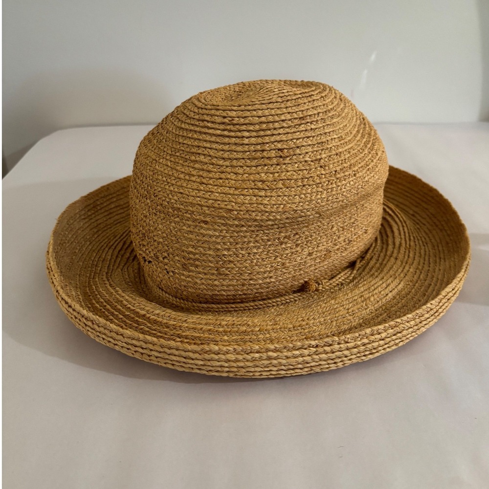 Helen Kaminski Womens Provence Raffia Sun Hat S Packable Natural Tan 10cm